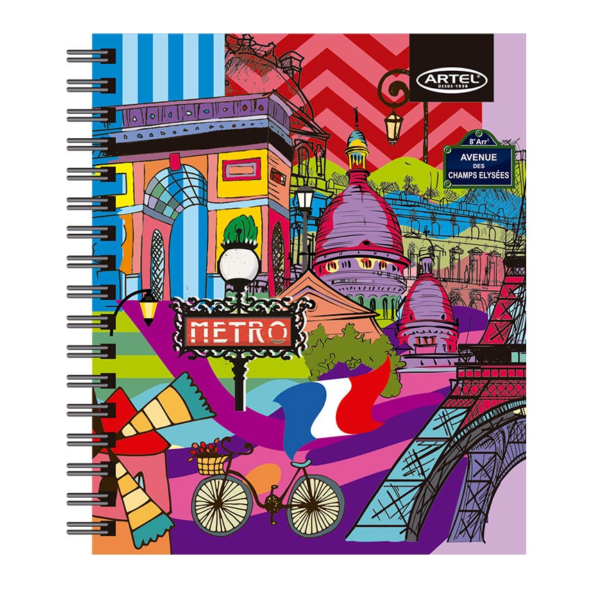 CUADERNO BOOK ARTEL 120 HOJAS DISEÑO URBAN CITY
