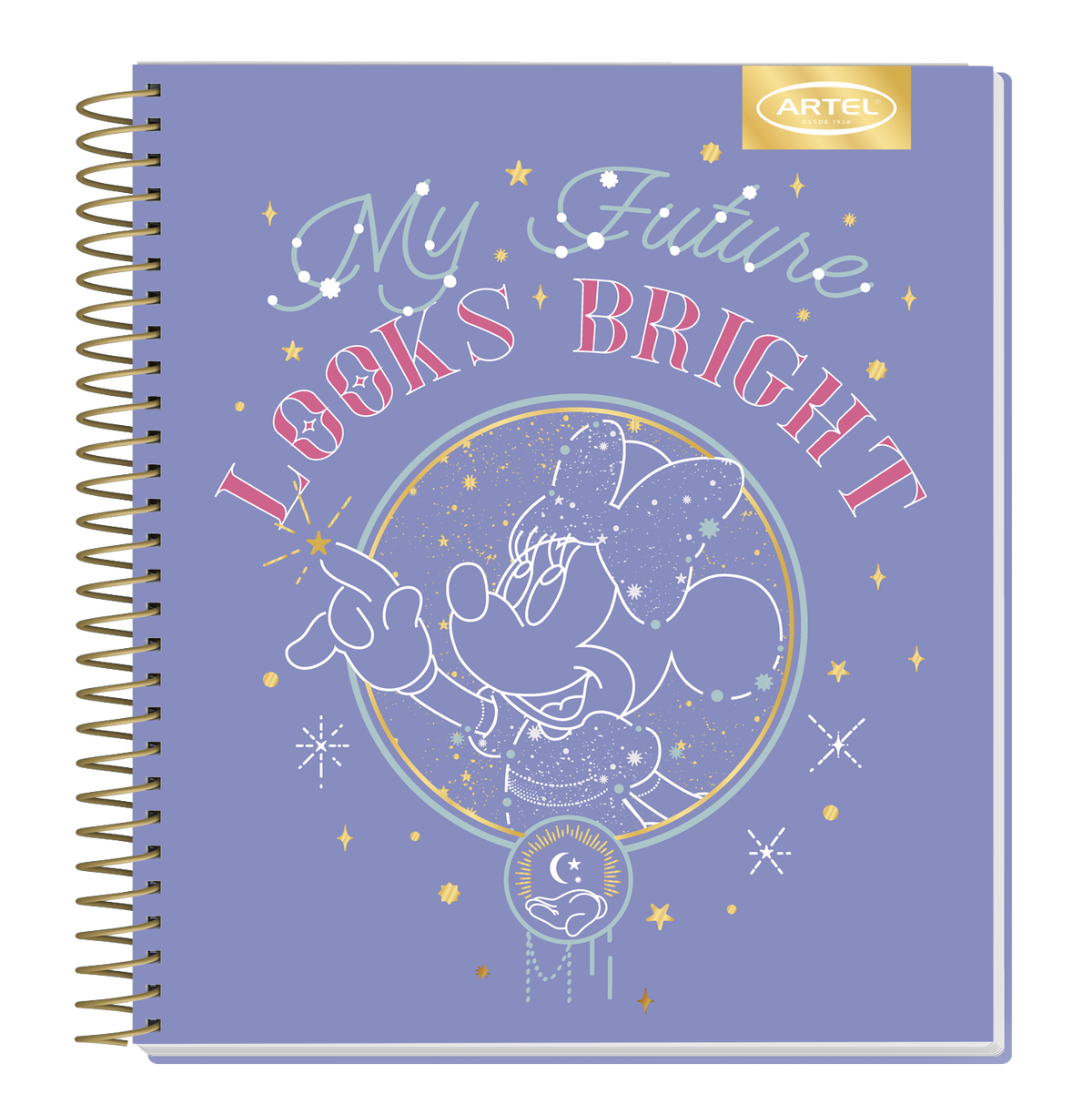 Cuaderno Book Artel 120 Hojas Minnie Astral