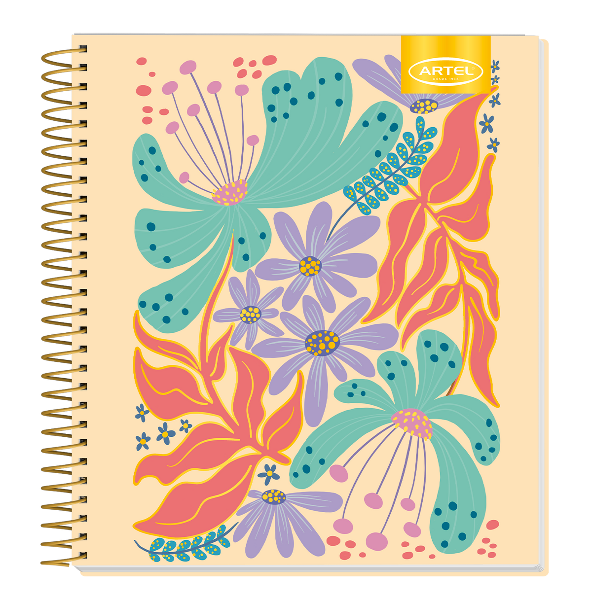 Cuaderno Book Artel 120 Hojas 7Mm Flores