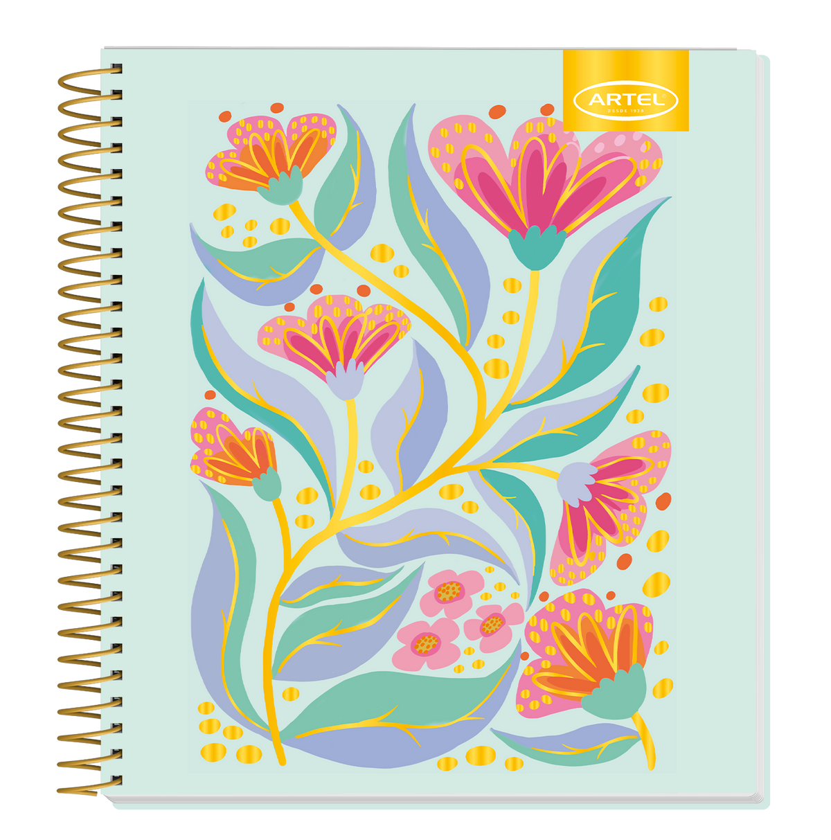 Cuaderno Book Artel 120 Hojas 7Mm Flores