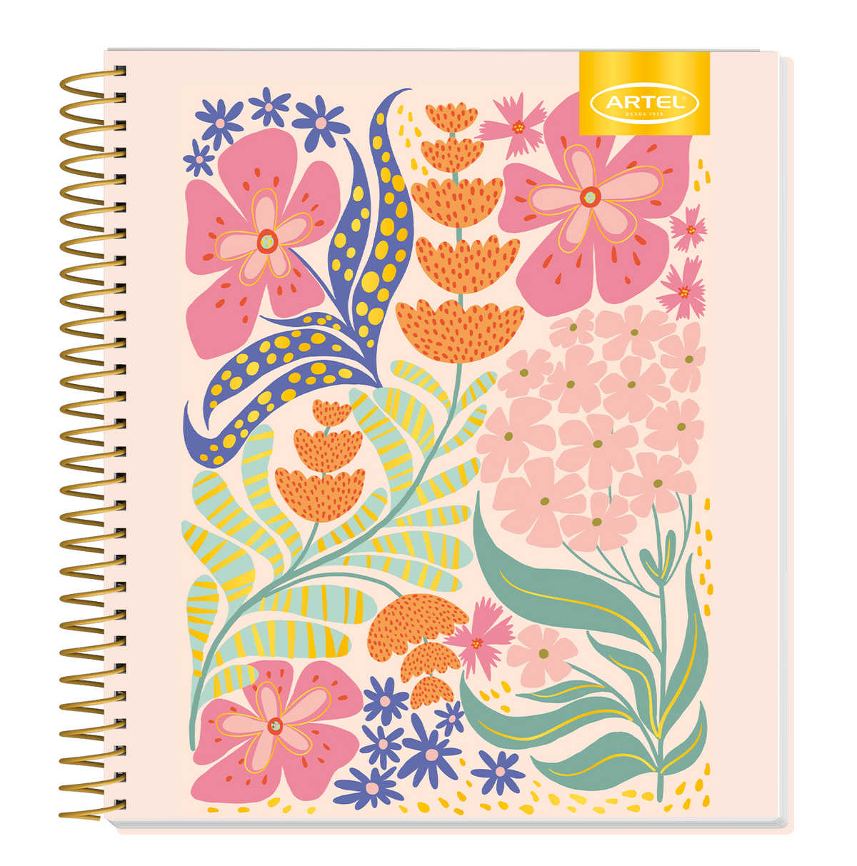 Cuaderno Book Artel 120 Hojas 7Mm Flores