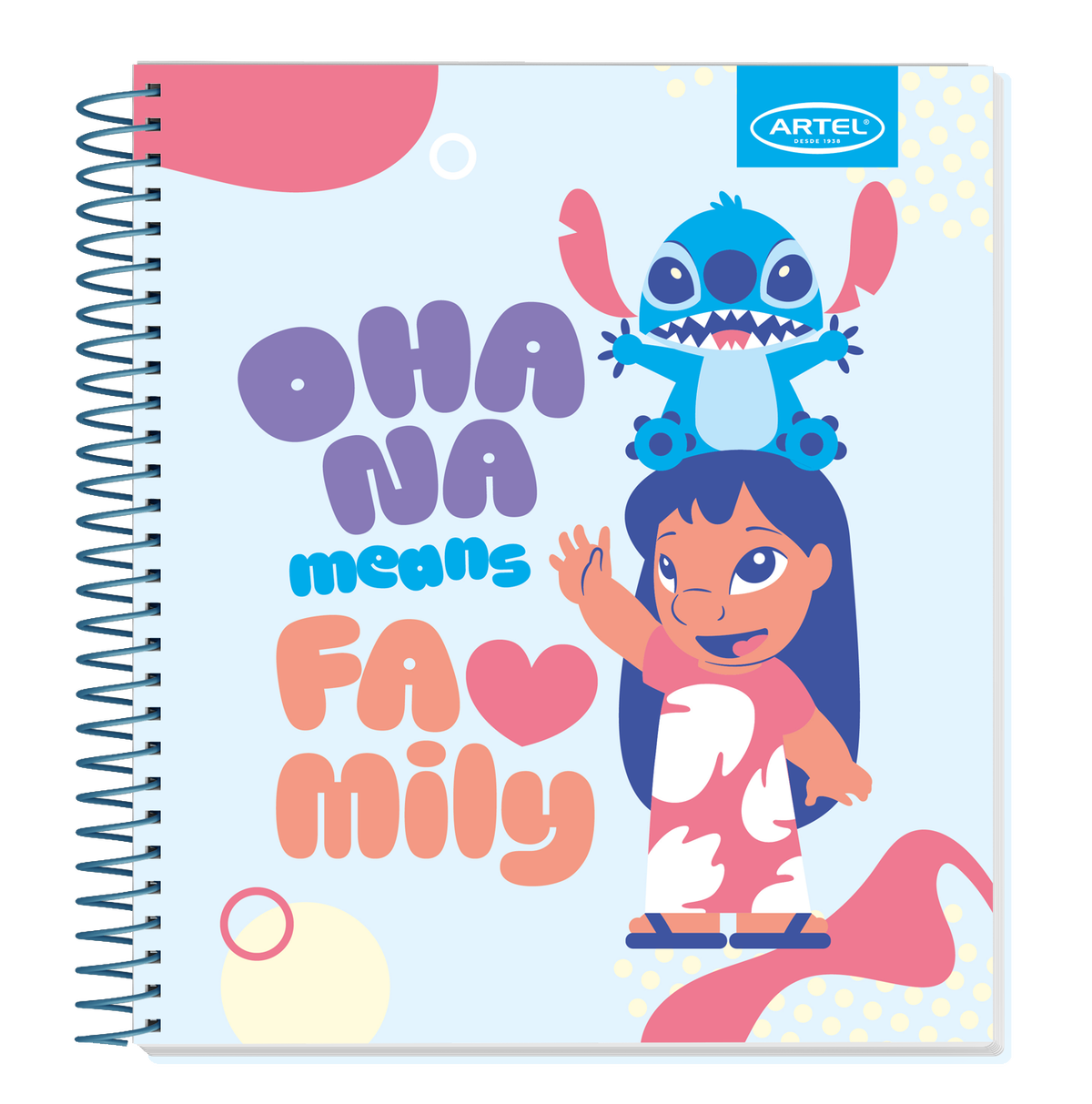 Cuaderno Book Artel 120 Hojas 7Mm Stitch Kawaii
