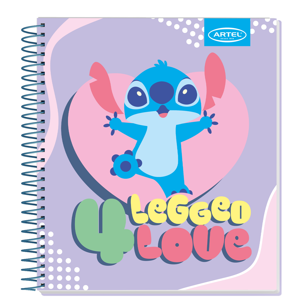Cuaderno Book Artel 120 Hojas 7Mm Stitch Kawaii