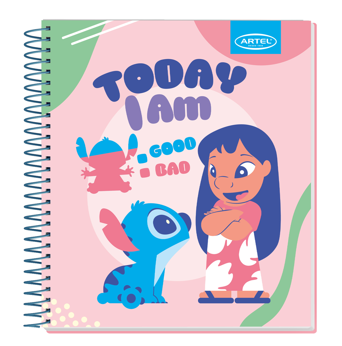 Cuaderno Book Artel 120 Hojas 7Mm Stitch Kawaii