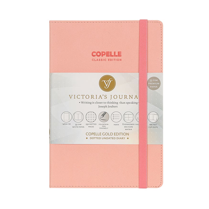 Libreta tapa Rosa Victorias Journals 14x21cm 152h puntos  