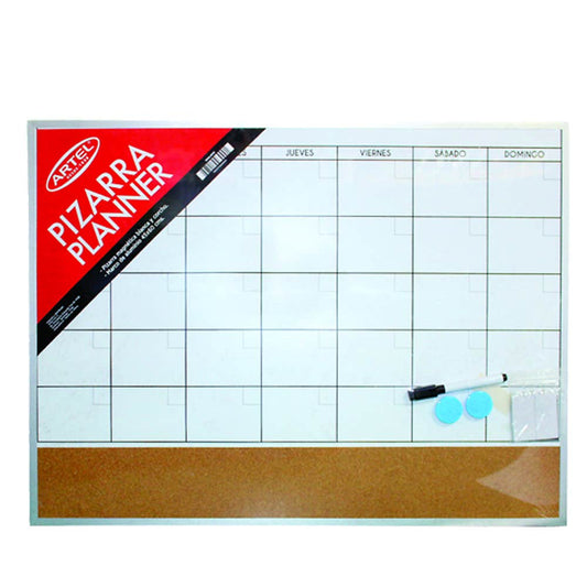 Pizarra Planner Blanca y Corcho 60x45cm. Artel