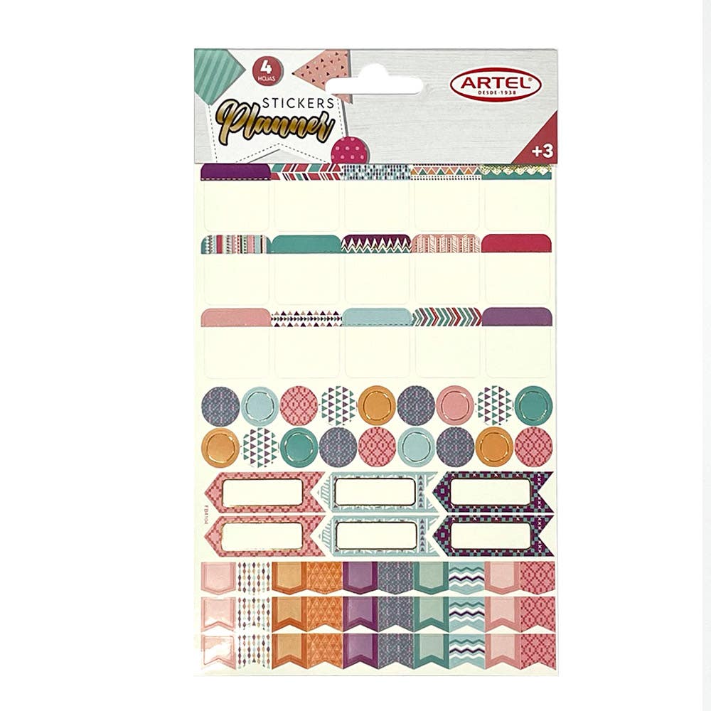Stickers Pastel 4 Hojas(170X125MM)
