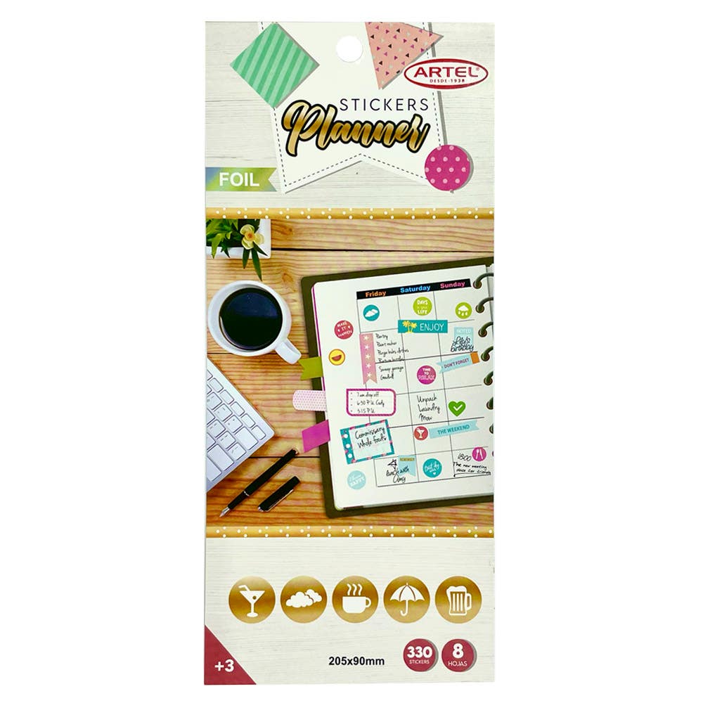 Stickers Block Planner 8 hojas(205x90mm)