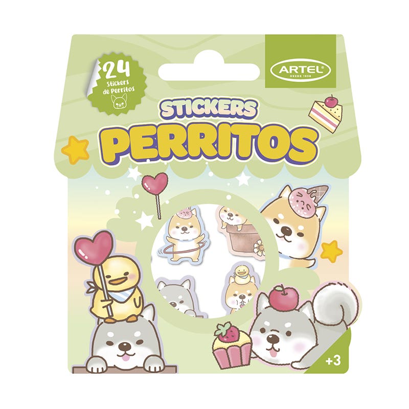 Pack Stickers Perritos y Gatitos Artel