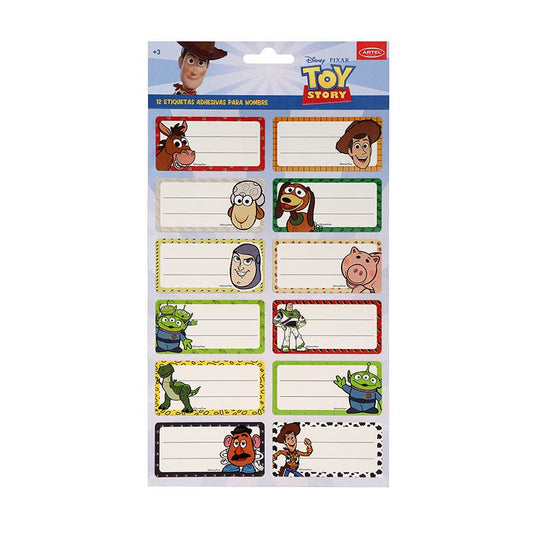 Set 12 Etiquetas Nombre 35x70mm Toy Story