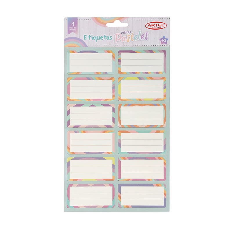 Set 12 Etiquetas Nombre 35x70mm Surtido Niña