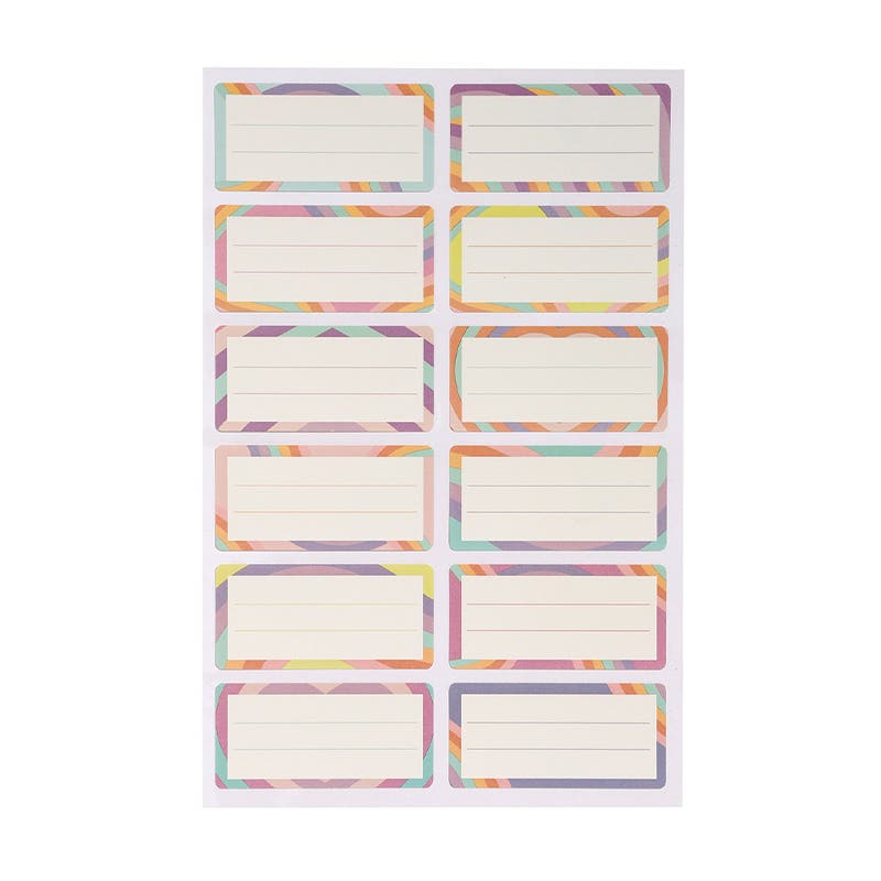 Set 12 Etiquetas Nombre 35x70mm Surtido Niña