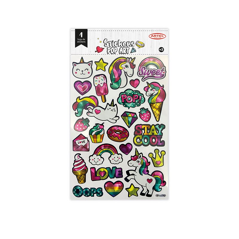 Stickers Pop Art. Artel