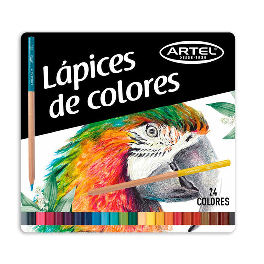 Estuche 24 Lápices de Colores Artel