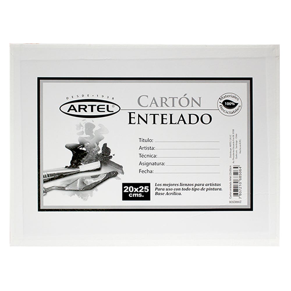 Cartón Entelado 20x25cm. Artel