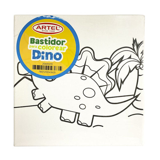 Bastidor Para Colorear Dino 25x25cm. Artel