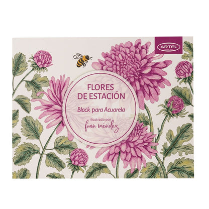Block para colorear Flores de Estación