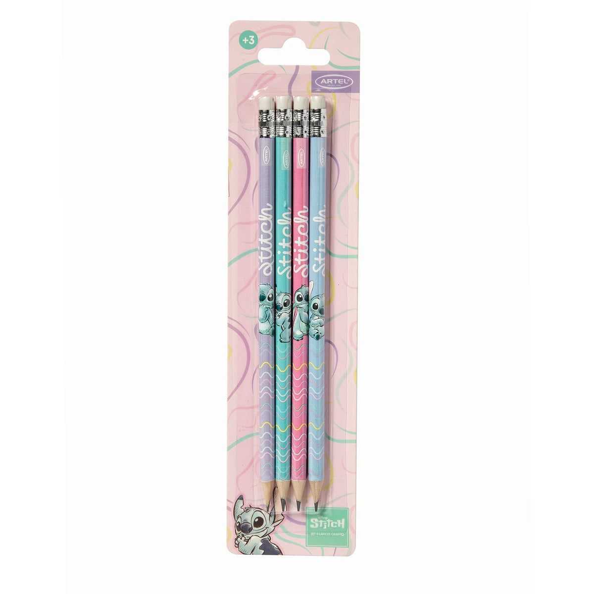 Set 4 Lápices Artel Grafito Stitch