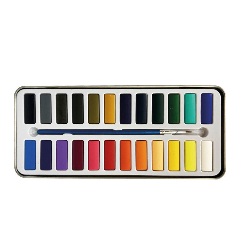 ESTUCHE ACUARELAS EN PASTILLAS 24 COLORES