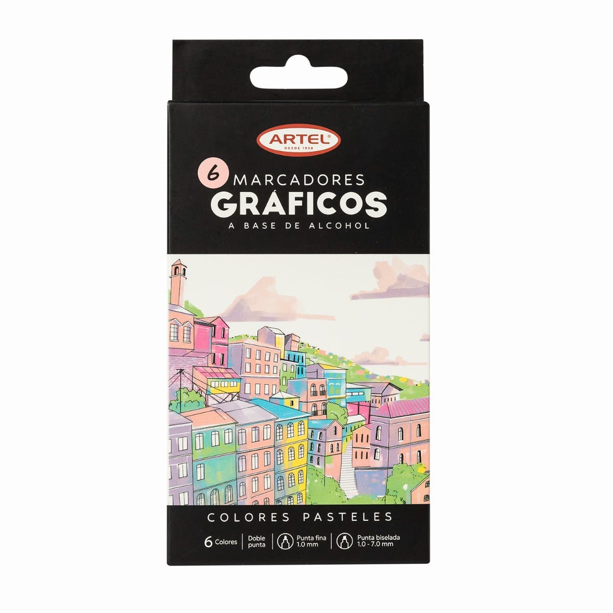 Est.Marcadores Gráficos 6 Col Pasteles