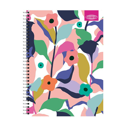 CUADERNO ESPECIAL ARTEL 150 HOJAS DISEÑO FLORAL 2024