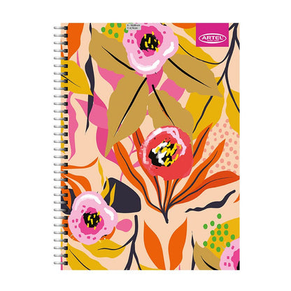 CUADERNO ESPECIAL ARTEL 150 HOJAS DISEÑO FLORAL 2024