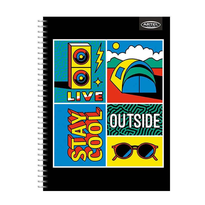 CUADERNO ESPECIAL ARTEL 150 HOJAS DISEÑO VINTAGE 2024