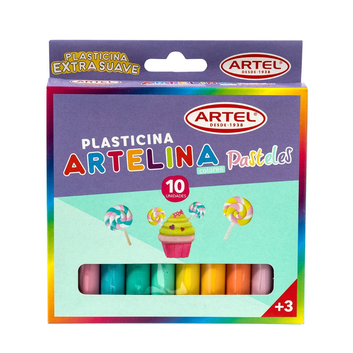 Plasticina Artelina Pastel 10 Barras Artel