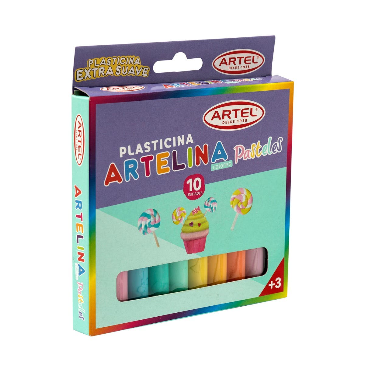 Plasticina Artelina Pastel 10 Barras Artel