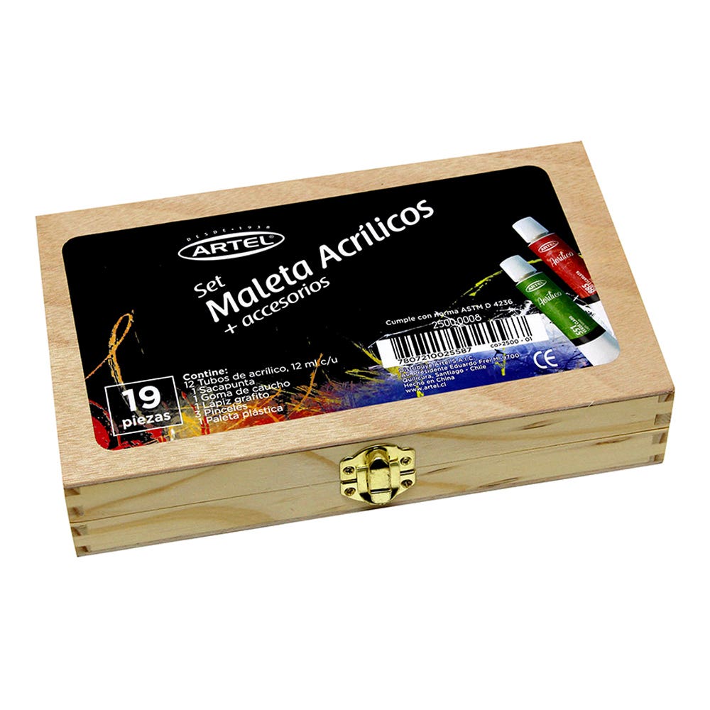 Maleta Pintura Acrílica + Accesorios