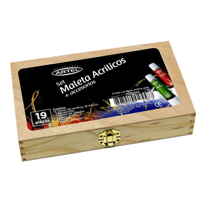 Maleta Pintura Acrílica + Accesorios