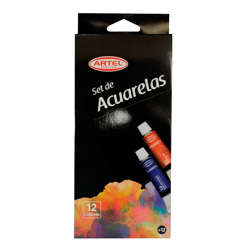 Set De Acuarelas 12 Colores 12ml. Artel