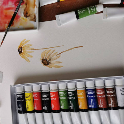 Set De Acuarelas 12 Colores 12ml. Artel