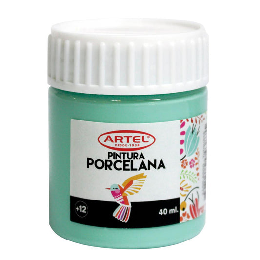 Frasco Pintura Porcelana Turquesa 40ml. Artel
