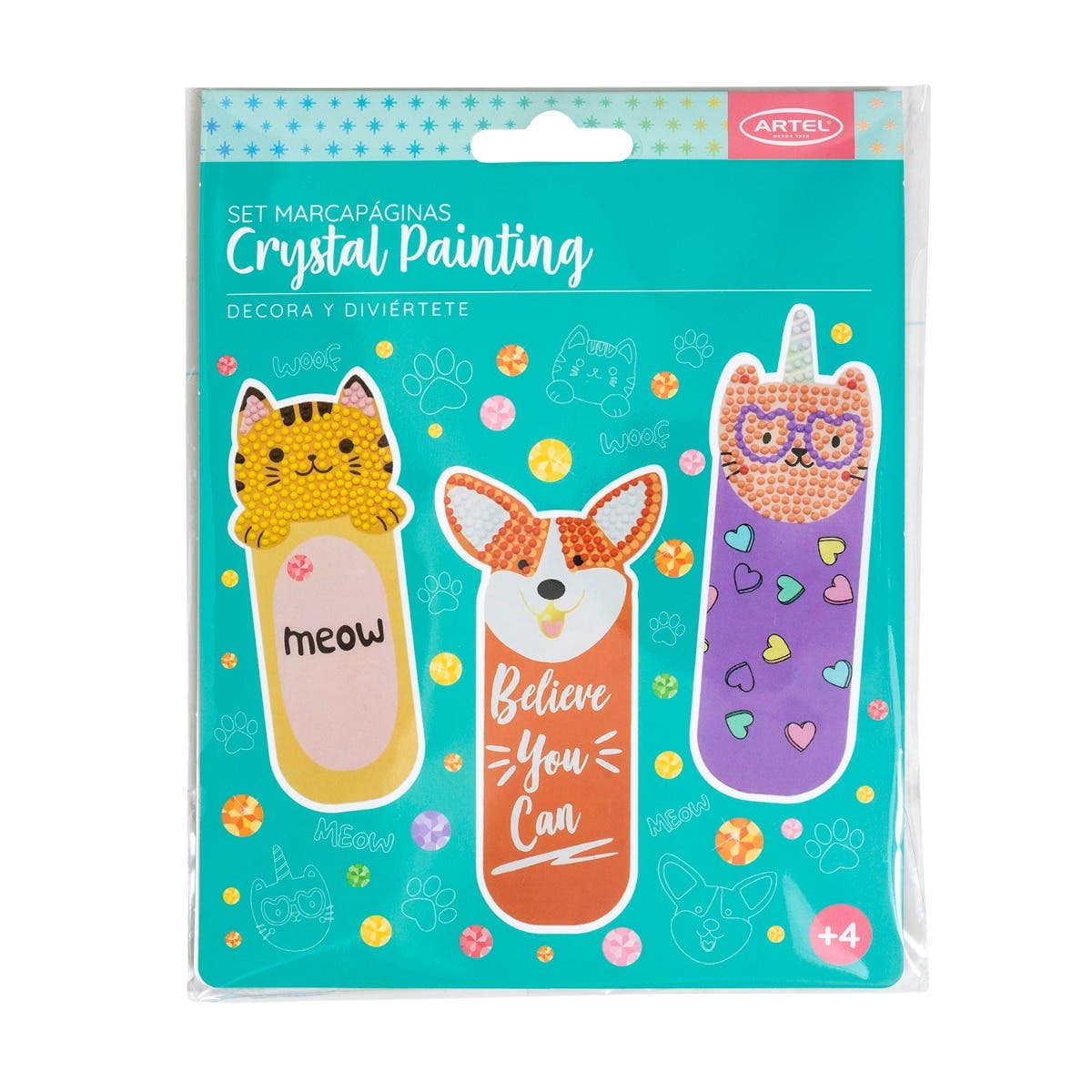 Set Marcapaginas Crystal Painting Artel