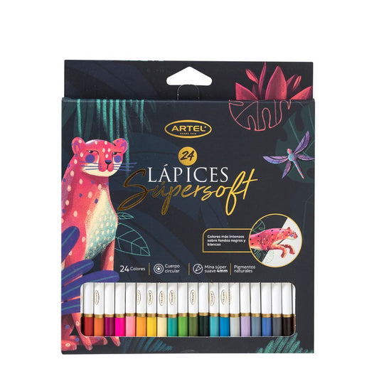 Lápices de colores Super Soft 24 colores Artel