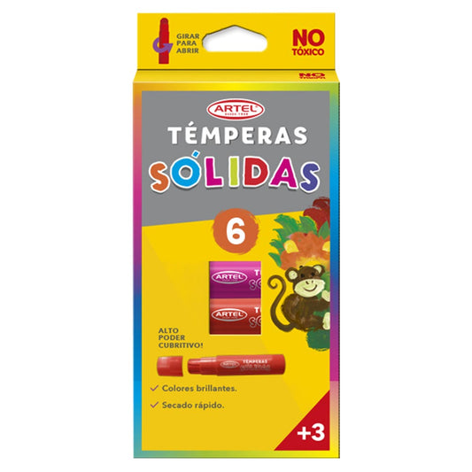 Témpera Sólida 6 Colores Artel
