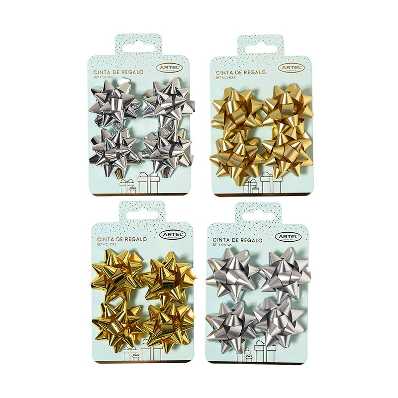 Set 4 Cintas Moños de Regalo Artel