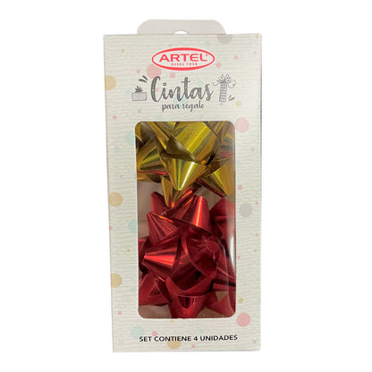 Set 4 Cintas Moños de Regalo Artel