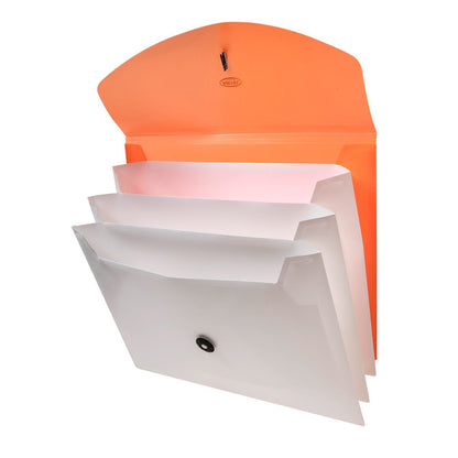Carpeta Artel 4 Divisiones con Boton Metalizado Colores Variados