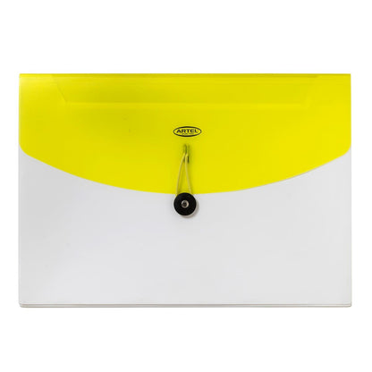 Carpeta Artel 4 Divisiones con Boton Metalizado Colores Variados