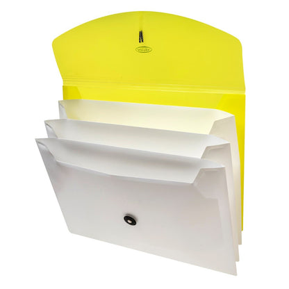 Carpeta Artel 4 Divisiones con Boton Metalizado Colores Variados