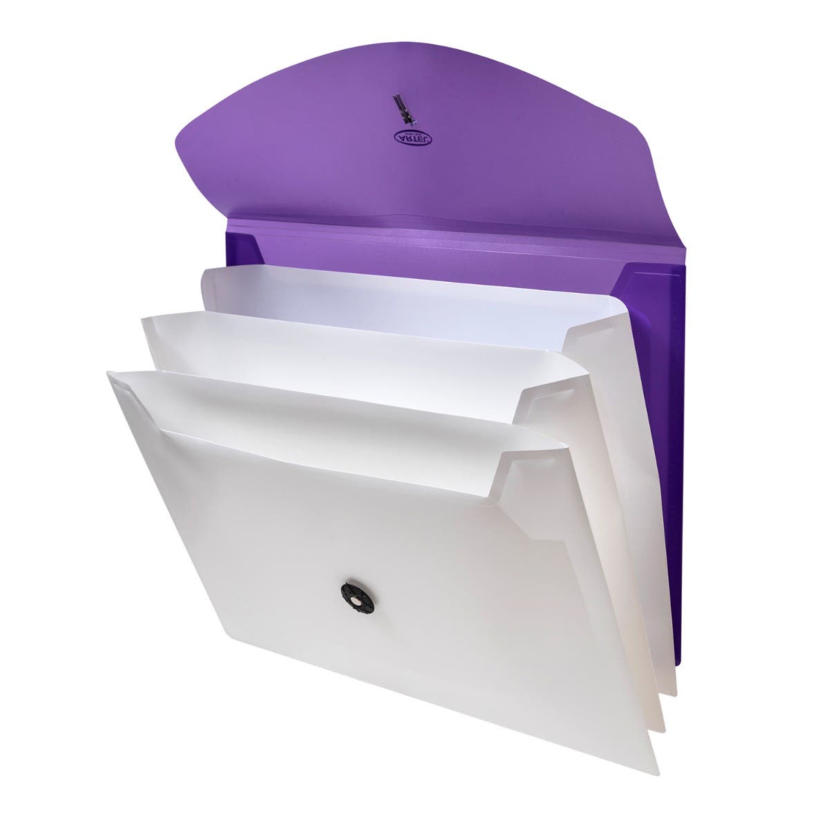 Carpeta Artel 4 Divisiones con Boton Metalizado Colores Variados