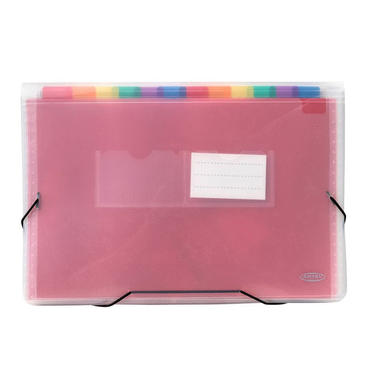 Carpeta Transparente Fuelles Colores Artel