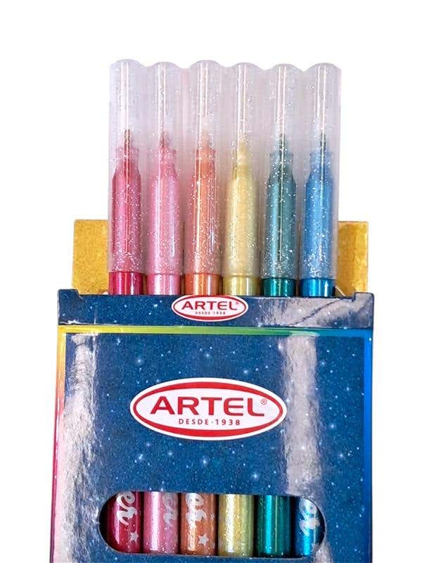 Est. Marcador ARTEL GLITTER x8