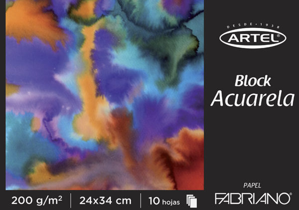 Block Fabriano Acuarela 10 Hojas 200 G 24X34 Cm