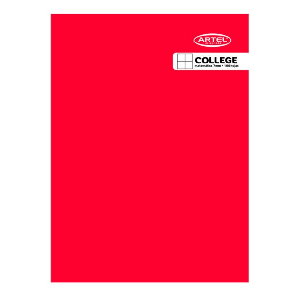 Cuaderno College 100 Hojas 7 Mm - Rojo, Amarillo, Verde