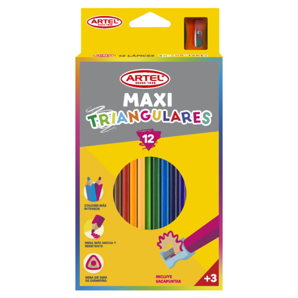 Estuche 12 Lapices De Colores Maxi Artel 5M