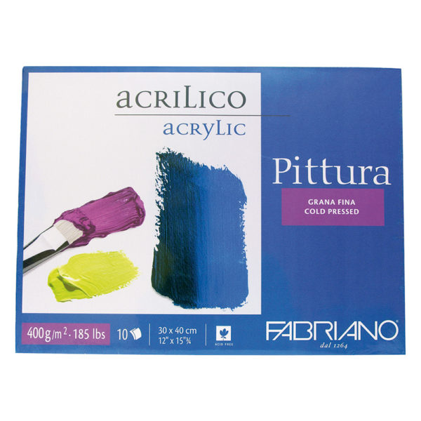 Blister Fabriano Pittura 30X40Cms.10 Hojas 400 G