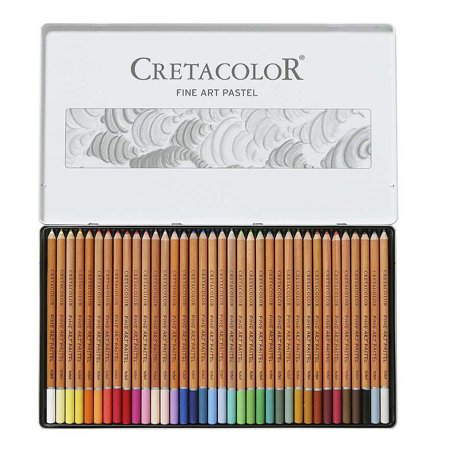Caja metálica 24 lápices pastel Cretacolor